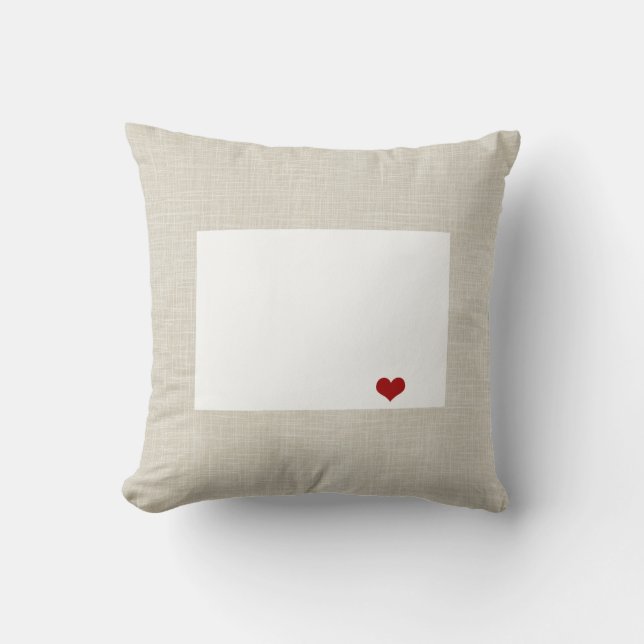 Almohada del estado de Wyoming personalizada (Anverso)