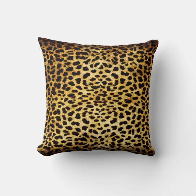 Almohada del estampado leopardo (Anverso)