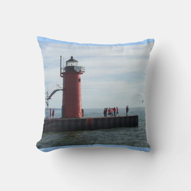 Almohada del faro de Southaven Michigan (Anverso)