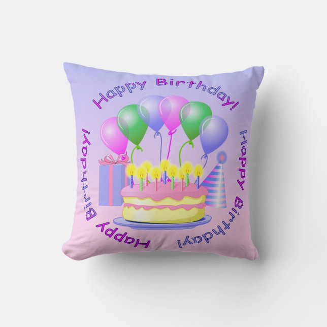 Almohada del feliz cumpleaños (Anverso)