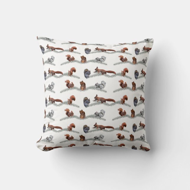 Almohada del frenesí de la ardilla (elija el (Anverso)