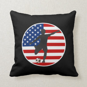 Almohada del fútbol de las mujeres de los E.E.U.U