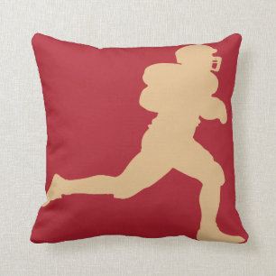 almohada del fútbol del oro 49er