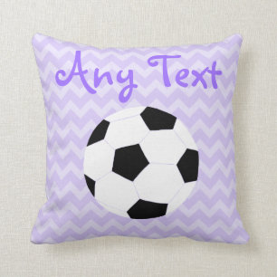 Almohada del fútbol: Personalizado púrpura