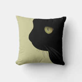 Almohada del gatito del gato negro