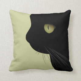 Almohada del gatito del gato negro