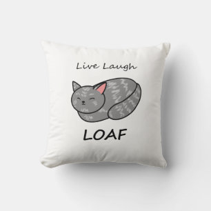 Almohada del gato de la barra gris de la hogaza de