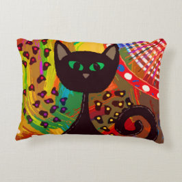 Almohada del gato negro