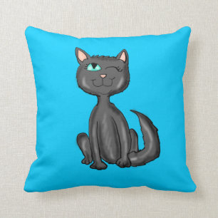 Almohada del gato negro