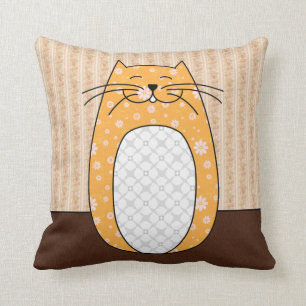 Almohada del "gato popular anaranjado"