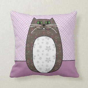Almohada del "gato popular gris"