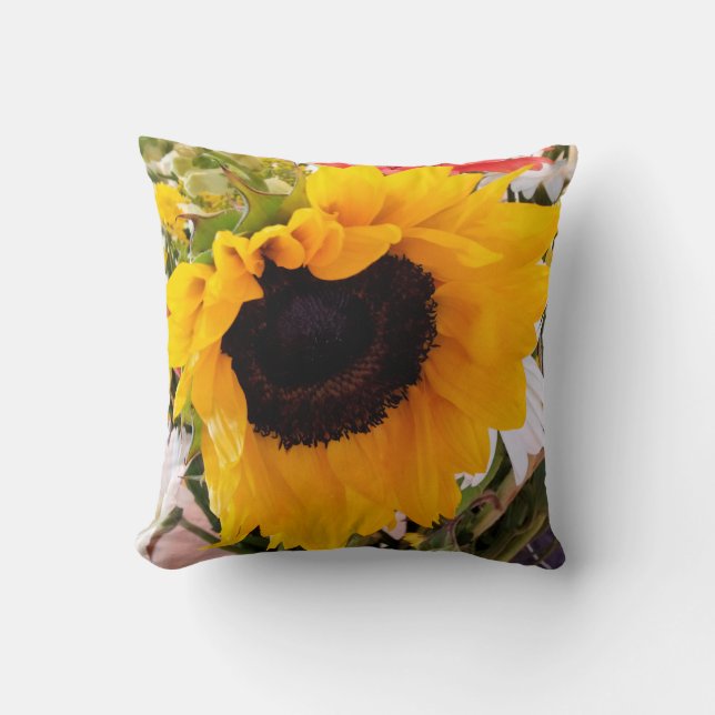 Almohada del girasol/de la margarita (Anverso)