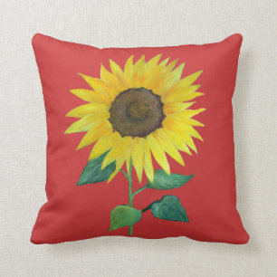 Almohada del girasol del país