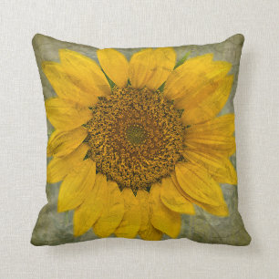 Almohada del girasol del vintage