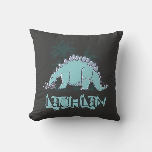 Almohada del gris azul del Stegosaurus del (Anverso)