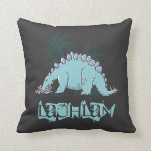 Almohada del gris azul del Stegosaurus del