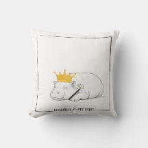Almohada del hipopótamo pigmeo bebé - Buenas noche