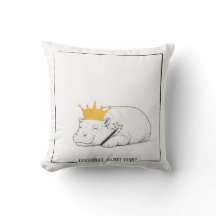 Almohada del hipopótamo pigmeo bebé - Buenas noche