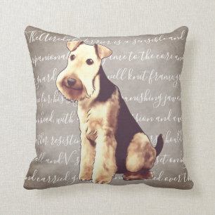 Almohada del ilustracion de Airedale Terrier