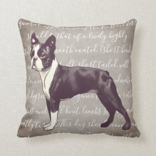 Almohada del ilustracion de Boston Terrier