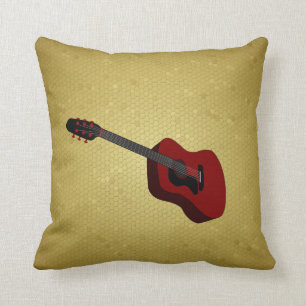 Almohada del ilustracion de la guitarra
