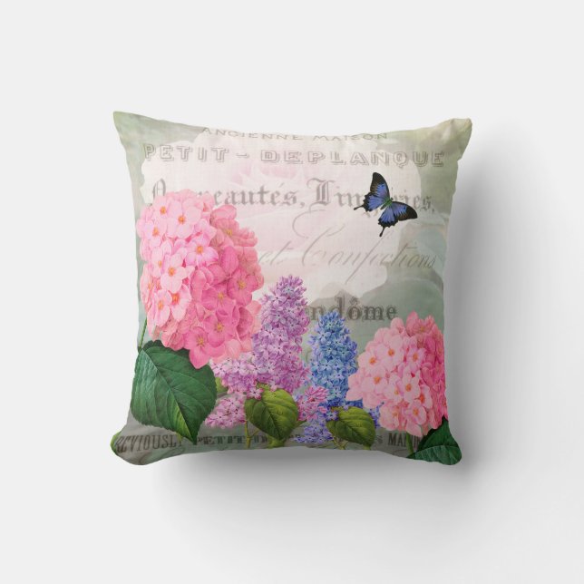 Almohada del jardín de flores de Redoute (Anverso)