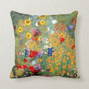 Almohada del jardín de flores del estilo de Klimt