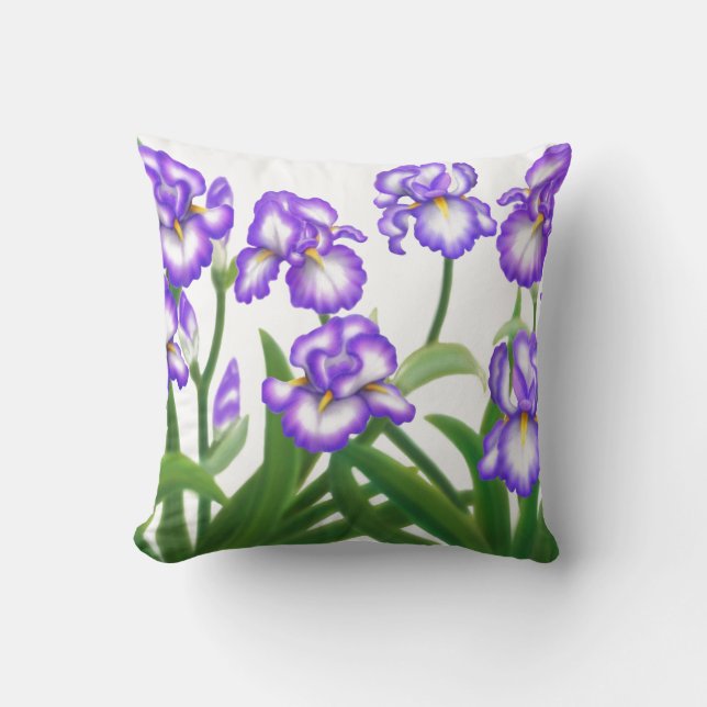 Almohada del jardín del iris de la primavera (Anverso)