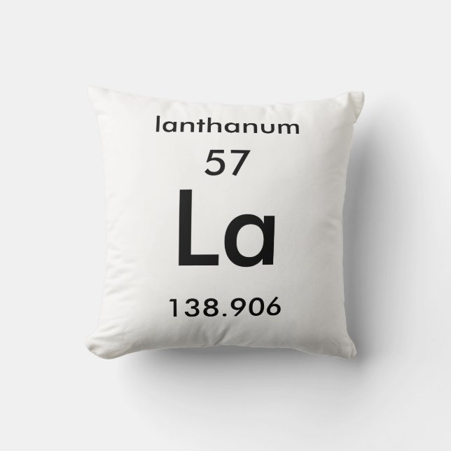 Almohada del lantano del cuadro periódico 57 (Anverso)