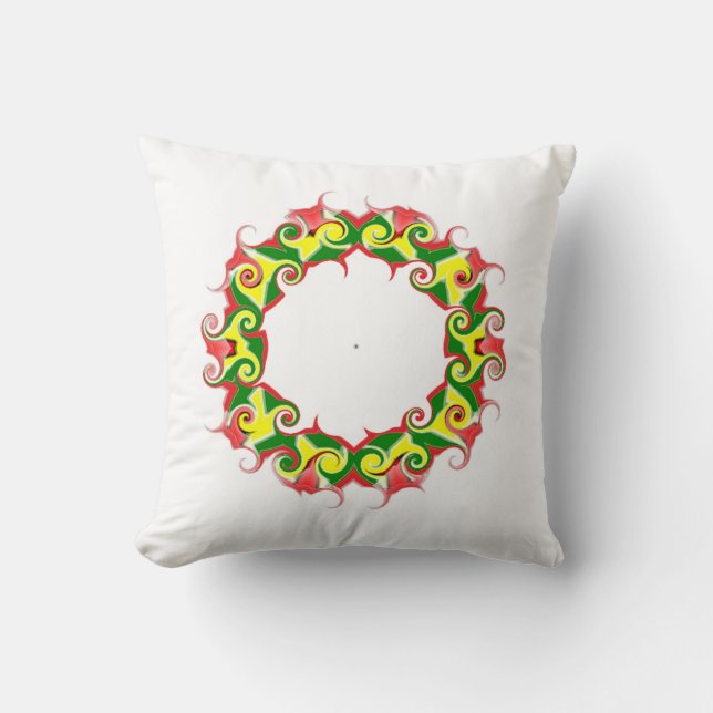 Almohada del lanzamiento de la bandera de Guyana (Anverso)