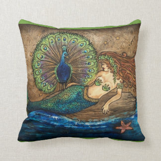 Almohada del lanzamiento de la sirena y del pavo