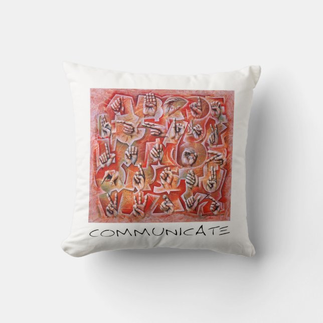 Almohada del lenguaje de signos (Anverso)