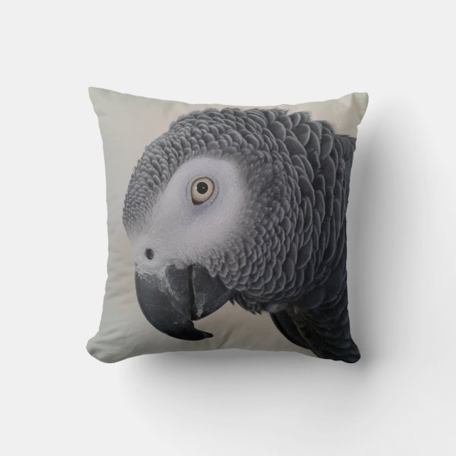 Almohada del loro del gris africano (Anverso)