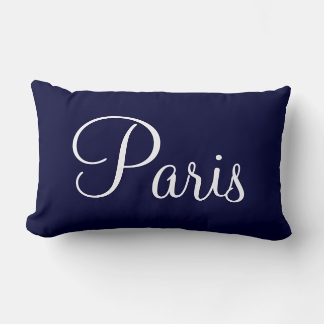 Almohada del Lumbar de Bonjour París (Anverso)