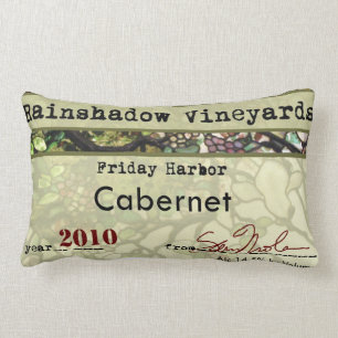 Almohada del Lumbar de Cabernet de los viñedos de