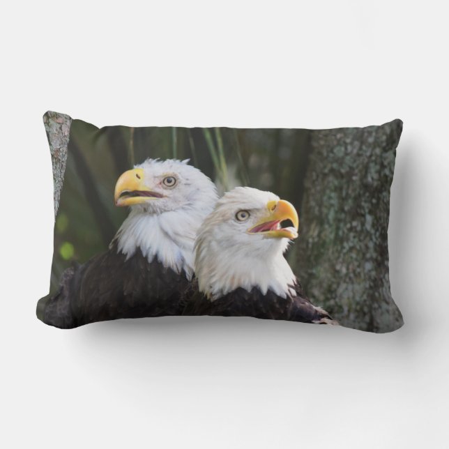 Almohada del Lumbar de Eagle calvo (Anverso)