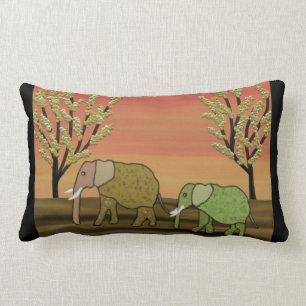 Almohada del Lumbar de la puesta del sol del