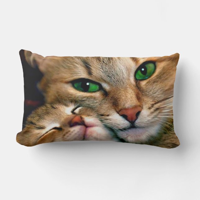 Almohada del Lumbar de los amantes del gato (Anverso)