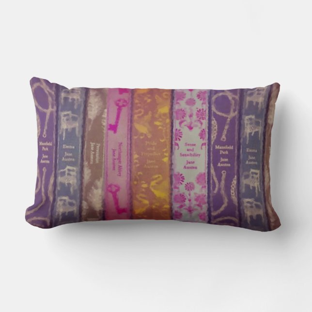 Almohada del Lumbar de los libros de Jane Austen (Anverso)