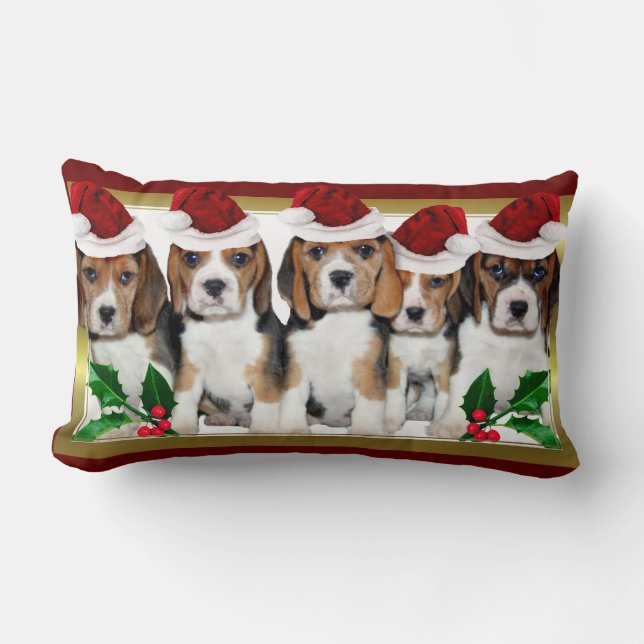 Almohada del lumbar de los perritos del beagle del (Anverso)