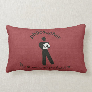 Almohada del Lumbar del filósofo del vintage