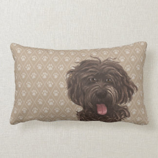 Almohada del Lumbar del perro de Labradoodle