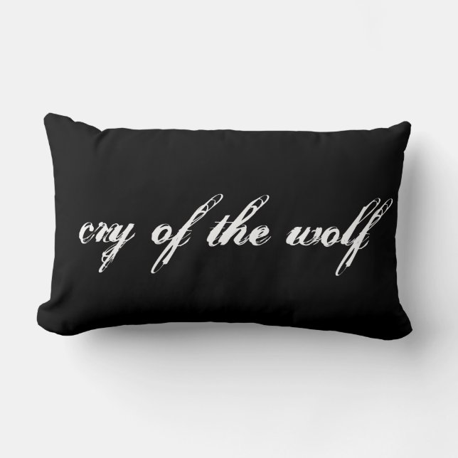 Almohada del Lumbar del poliéster del "lobo" (Anverso)