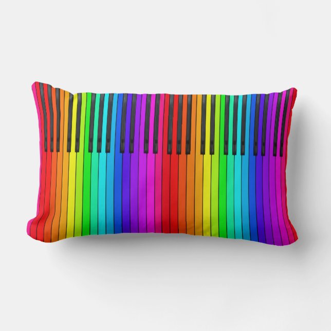 Almohada del Lumbar del teclado de piano del arco (Anverso)