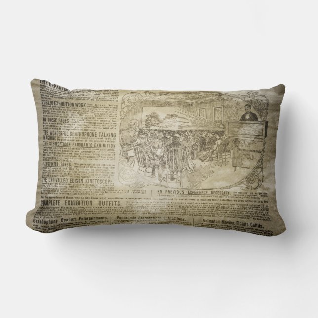 Almohada del Lumbar del tiro de MoJo del periódico (Anverso)