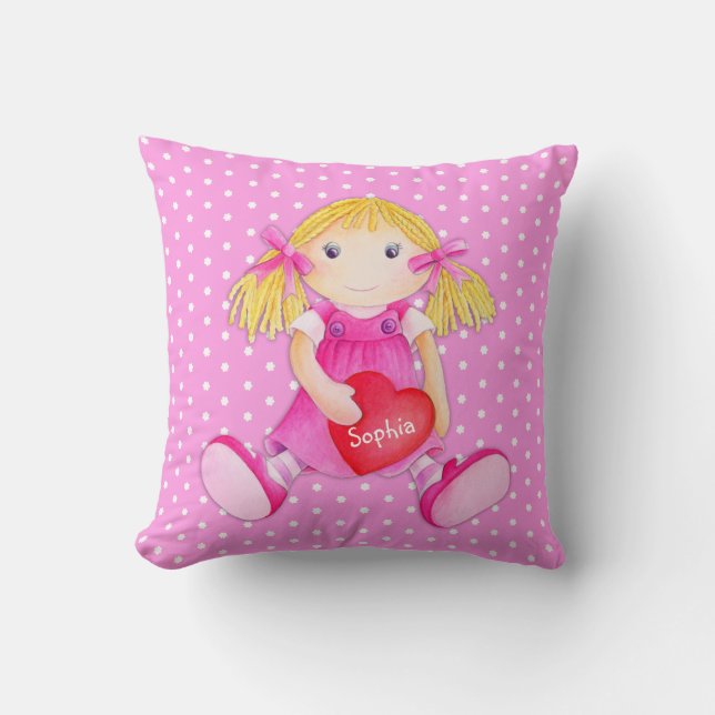 Almohada del lunar de la flor del nombre del carro (Anverso)