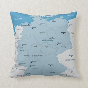 Almohada del mapa de Alemania