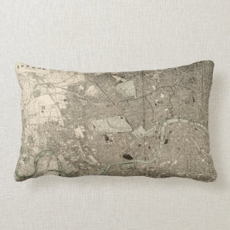 Almohada del mapa de Londres del vintage