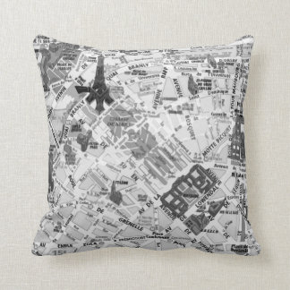 Almohada del mapa de París