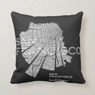 Almohada del mapa de San Francisco